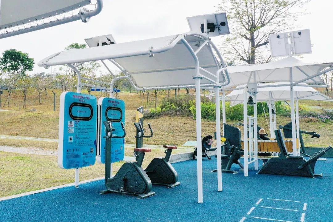 数字龙华室外智能健身设施你体验过吗快来锻炼打卡吧