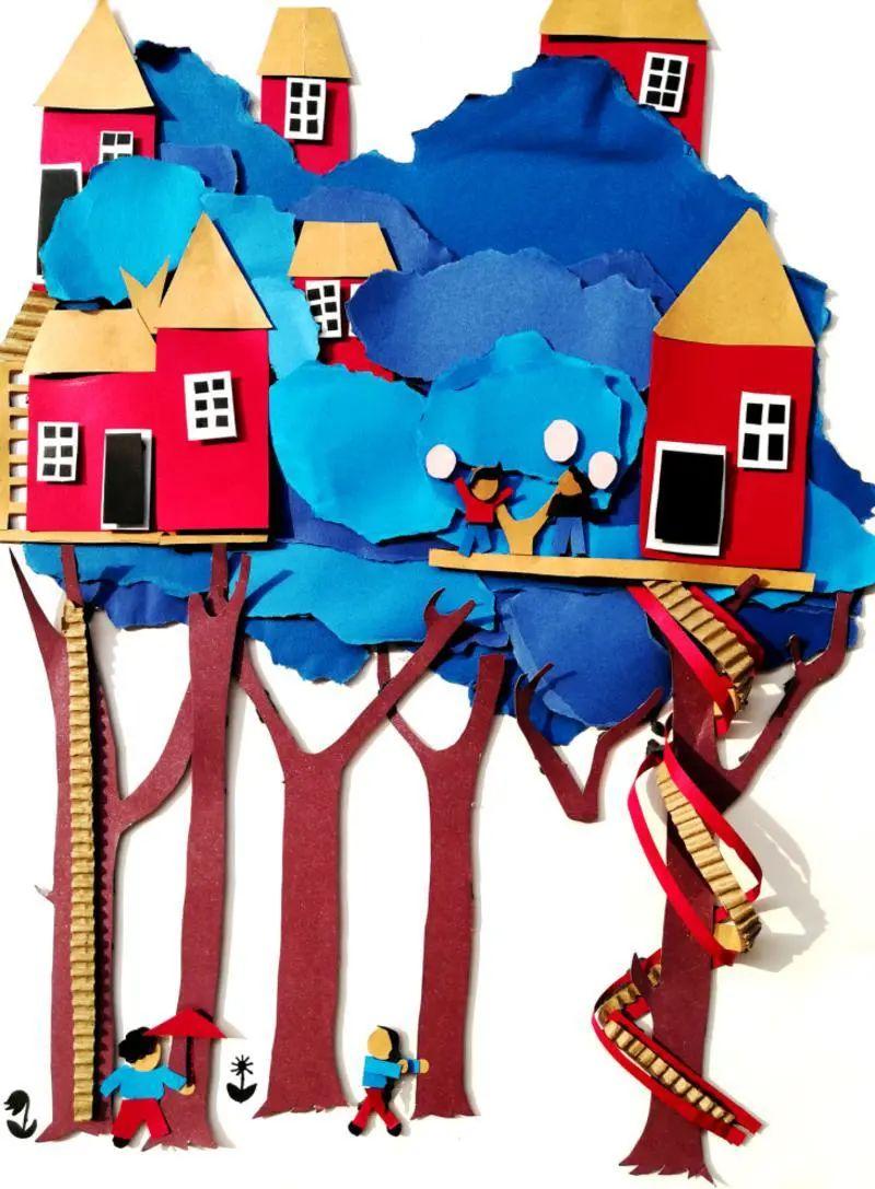 被惊艳到了在他们的巧手下普通的彩纸会有n种可能